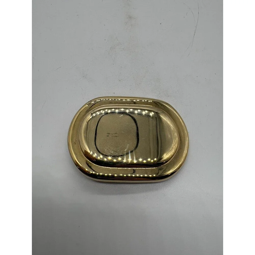 Vintage Motion East Gold Tone Oval Interchangable Solid Belt Buckle 2